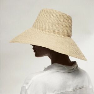 Janessa Leone Tinsley Hat Wide Brim Raffia Straw Hat